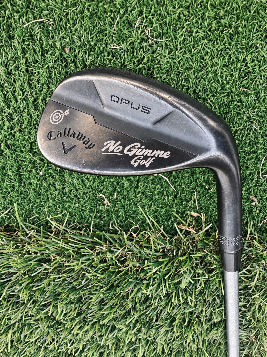 Callaway Opus wedge with No Gimme Golf and target engraving