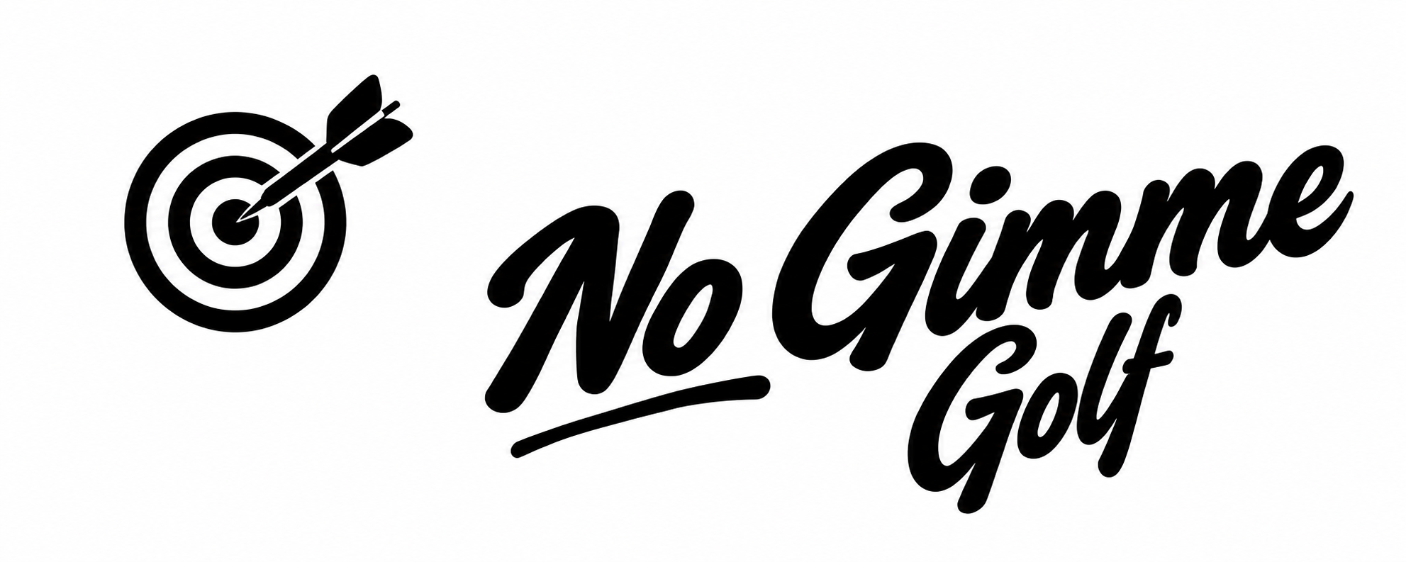 No Gimme Golf design with target and arrow